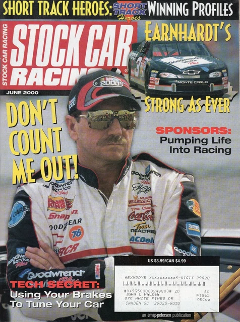 STOCK CAR RACING Magazine June 2000 -- Dale Earnhardt, Charlie ...