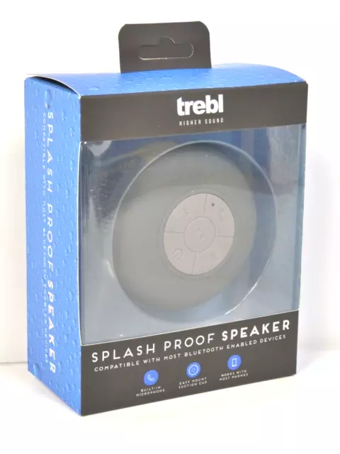 Splash Proof Speaker Bluetooth Grey Colour Trebl Brand BG16