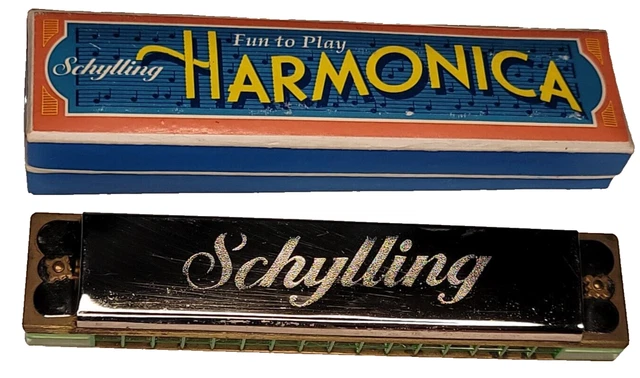Schylling Fun to Play Green Harmonica 5" Open Box