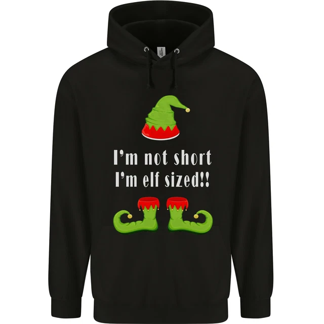 Felpa con cappuccio da uomo divertente da uomo 80% cotone taglia Im Not Short