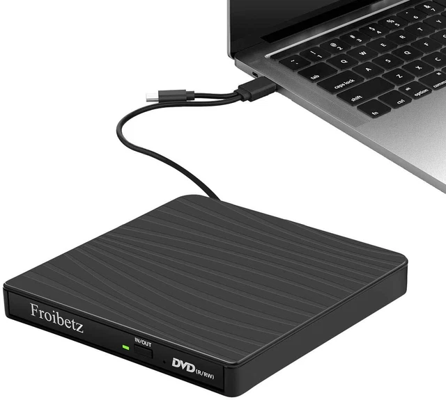 EXTERNAL DVD DRIVE Type-C USB 3.0 Pop Up Mobile CD Drive CD DVD +/-RW ...