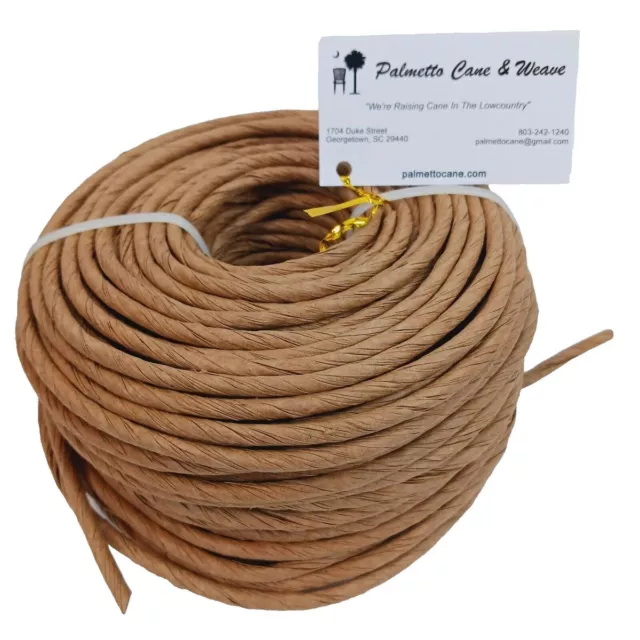 NEW 175 FT Hank Kraft Brown Art Fibre Rush 7/32" 2lb Coil Chair & Basket Weaving