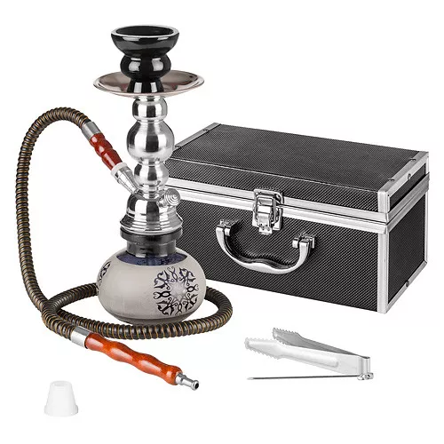 Orientalische Pumpkin Shisha Wasserpfeife Hookah Alu Koffer schwarz inkl. Kohle