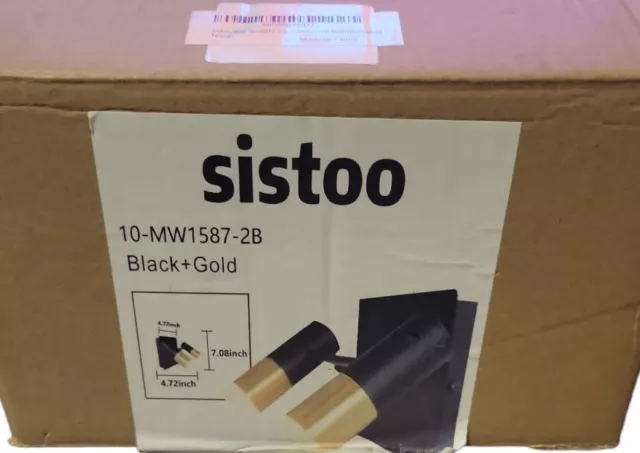 Sistoo Indoor Black And Gold Wall Lamp