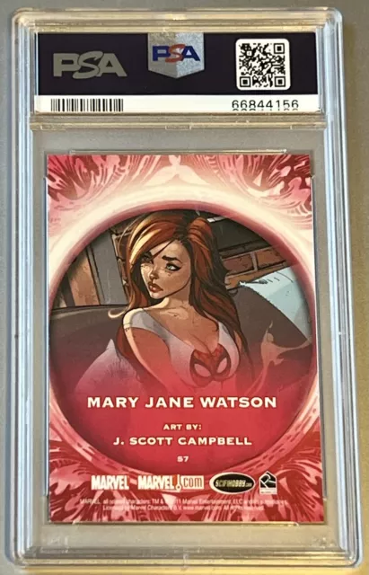 POP 5 None Hotter PSA 8 Mary Jane Watson 2011 Marvel Dangerous Divas Sultry Holo 2