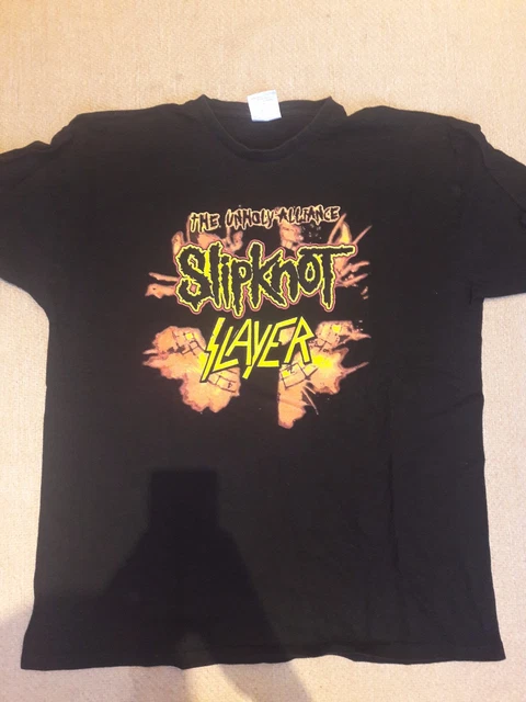 レア Slayer Slipknot 2004 ツアーTシャツ XL レア Slayer Slipknot 2004 ツアーTシャツ XL