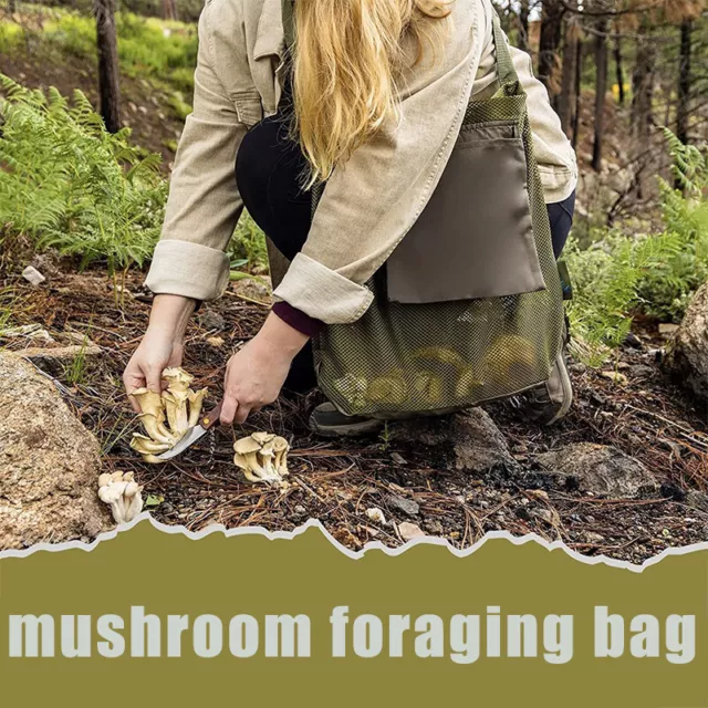Portable Multifunctional Foraging Bag Outdoor Camping Mushroom Picking Mesh BFE