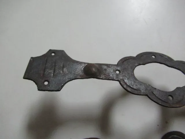 2 Vtg 9"x2.25" Flat Etched Steel Decoration for Rustic Barn/House Scalloped Edge 4