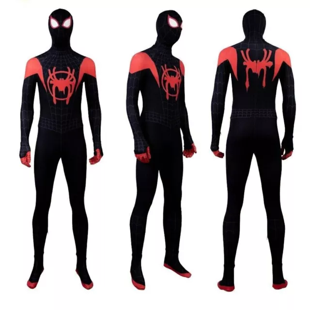 Miles Morales Spider-Man Into The Spider-Verse Cosplay Costume Bodysuits Jacket 3