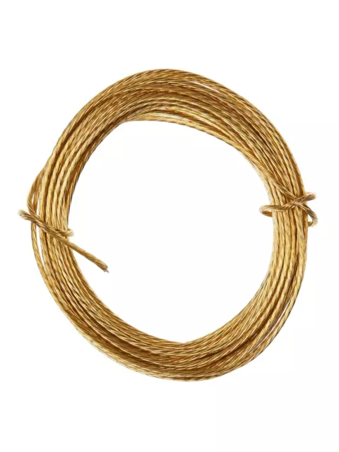 Brass Picture Hanging Wire. 6 Meters x 1.1mm (Number 2). Breaking Strain 11 kg.