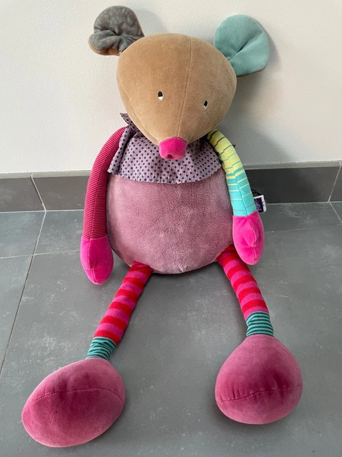 Grande Peluche Souris Moulin Roty Les Jolis Pas Beaux 63 Cm