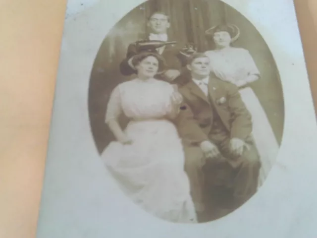 RARE 1910s RPPC CHICAGO PHOTO STUDIO PHOTOGRAPHER 323 N. CLARK ST. WINE DRINKING