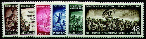 DDR Nr. 398-403 postfrisch ** / gestempelt Deutsche Patrioten
