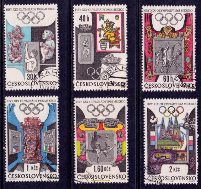 EBS Czechoslovakia 1968 - Olympic Games, Mexico City - Michel 1781-1786 - CTO