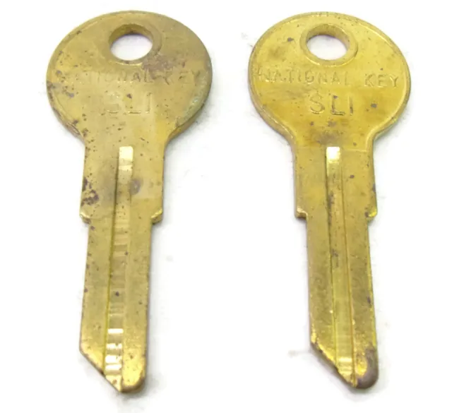 2-pcs SL1 Brass Key Blanks Cole National U.S.A.