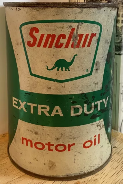 Vintage Sinclair Extra Duty Motor Oil - All Metal Quart Can - New York Vintage Sinclair Extra Duty Motor Oil - All Metal Quart Can - New York