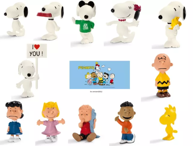 Schleich® Peanuts™ - Auswahl,Snoopy, Charlie Brown usw NEU mit Schleich-Fähnchen