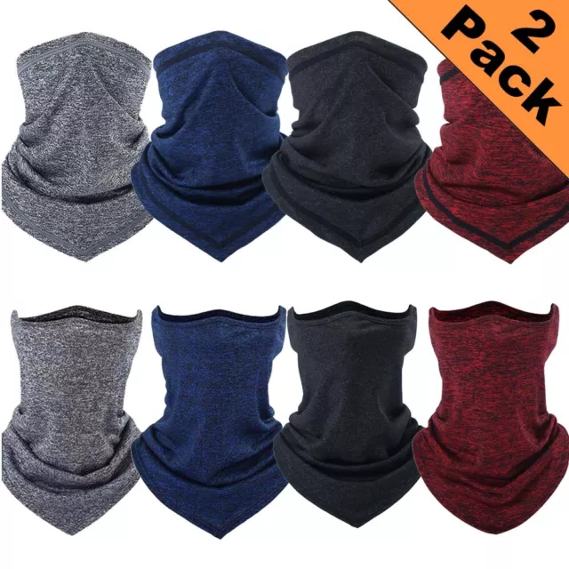 2x Thin Neck Gaiter Half Face Cover Balaclava Summer Sport Fishing UV Protective