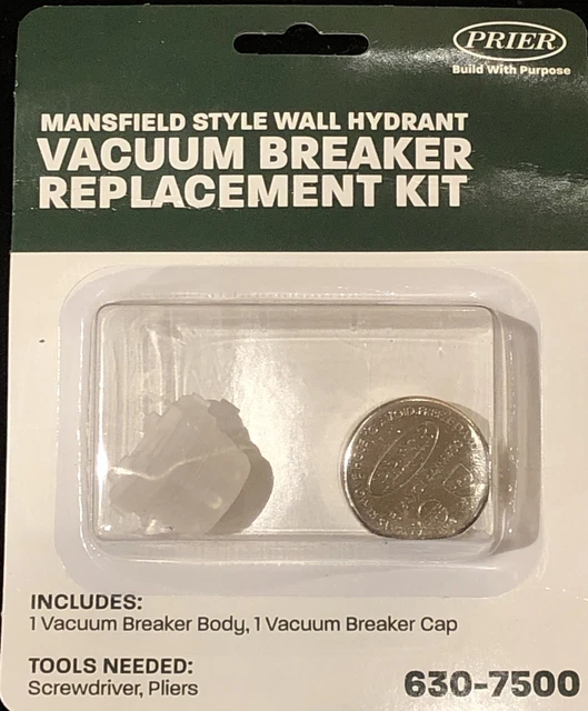 Prier Heavy-Duty ABS Plastic Wall Hydrant Vacuum Cap Breaker Repair Kit 630-7500