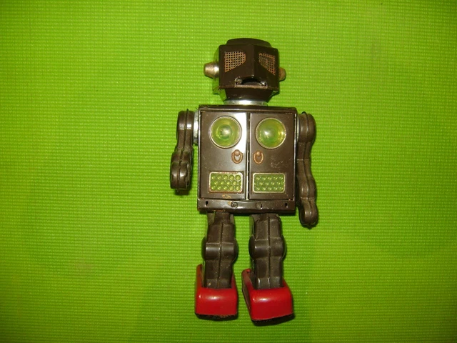 Robot Marcheur Yonezawa N°2134 – Jouet Ancien Japon – Tôle Et Plastique – Vintage