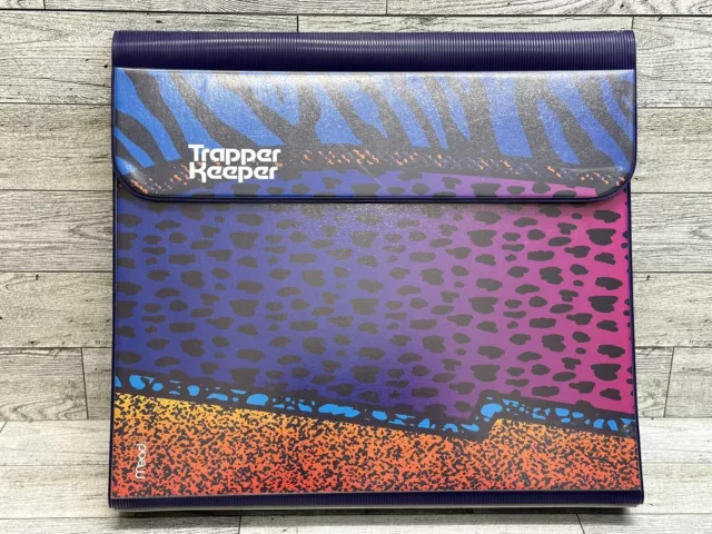 Vintage Look Mead Trapper Keeper Binder With 1 Folder Leopard Cheetah Print NWOT