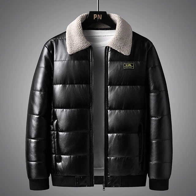 2024 Lapel Collar Trendy Men's Winter Jacket Thickened