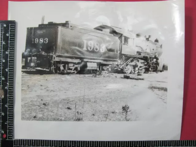 SANTA FE RAILROAD 2-8-0 LOCOMOTIVE #1983 ORIGINAL B&W 8x10 PHOTO AT&SF RR