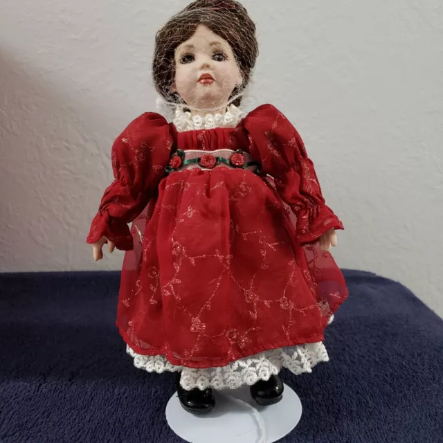 Marie Osmond Porcelain Doll Young Love Rose Bud Tiny Tot 8" tall