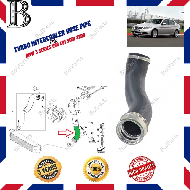 TURBO INTERCOOLER HOSE Pipe fits BMW 3 SERIES E90 E91 318D 320D