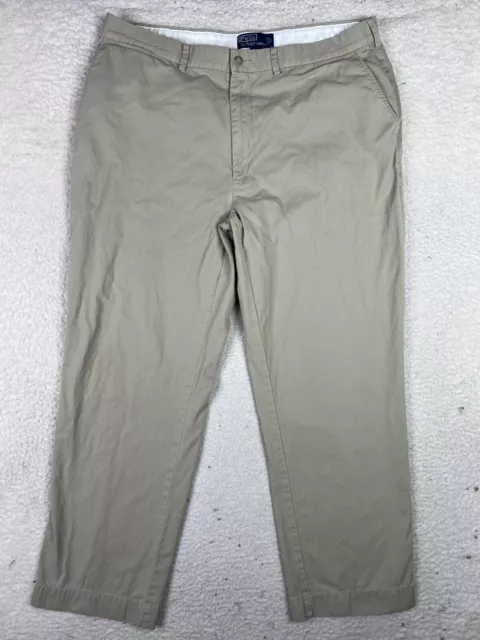 Polo Ralph Lauren Khaki Pants Mens 38x30 Beige Chino Slacks Casual Cotton