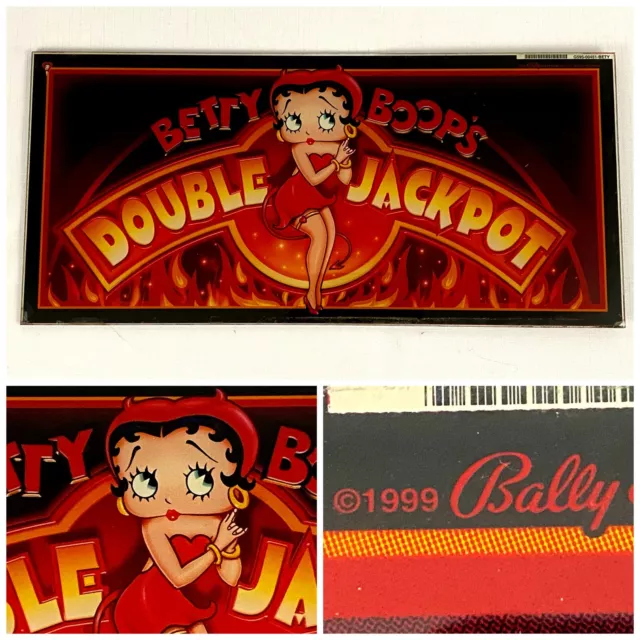 Bally Casino BETTY BOOP Devil Flaming Slot Cut Glass Man Cave Poker Decor Sign