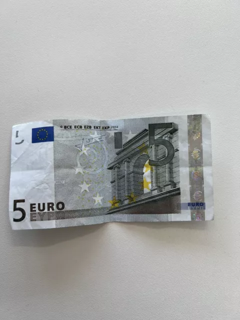 banconota Da 5 Euro Fuori Corso 2002.