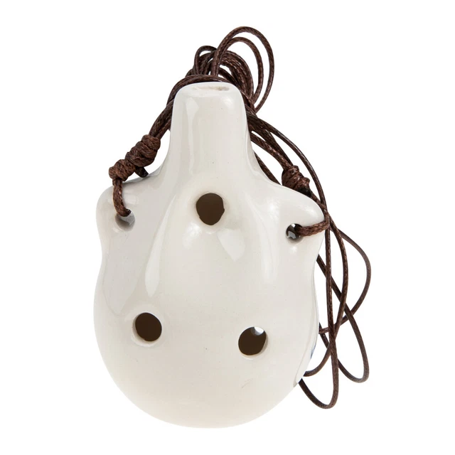 Ocarina Pour Enfants – Instrument à Vent En Porcelaine, 6 Trous, Taille Compacte, Couleur Bleu Marine