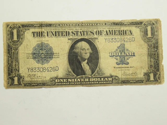 Series 1923 US $1 Silver Certificate, Large Size Note, circ