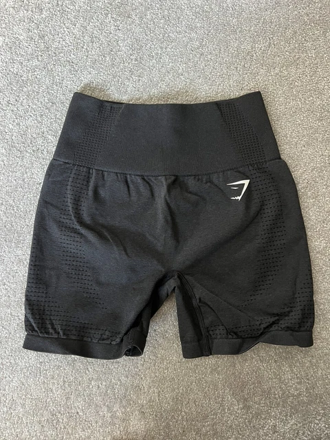 Pantaloncini a vita alta Gymshark Vital senza cuciture 2.0 neri taglia small