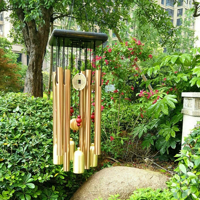 KLANGSPIEL METALL WINDSPIEL Windharfe Feng Shui Outdoor Haus Garten