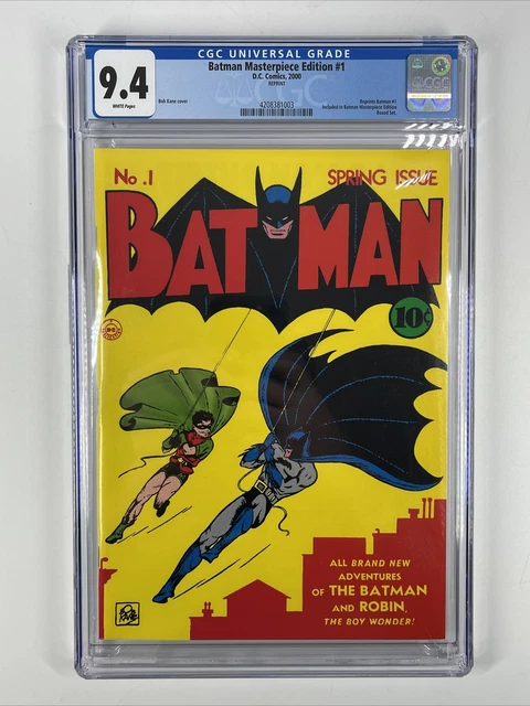 Batman #1 (Masterpiece Edition) Cgc 9.4 White Pages Dc Comics 2000 - Low Pop