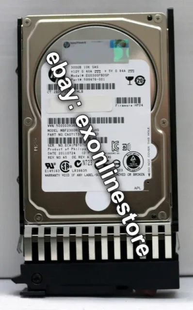 507127-B21 - 300GB 6G SAS 10K rpm SFF (2.5") Dual Port Enterprise HDD 507284-001