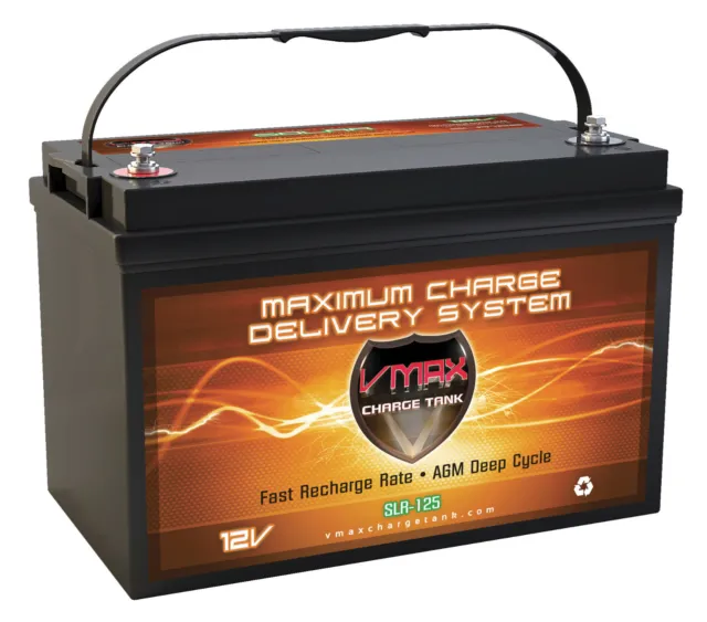 SLR125 VMAX Hi Capacity Solar AGM SLA Battery 12 Volt  Deep Cycle RV 125AH VRLA