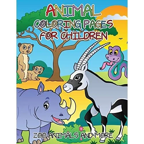 ANIMAL COLORING PAGES for Children: Zoo Animals and Mor - Paperback NEW ...