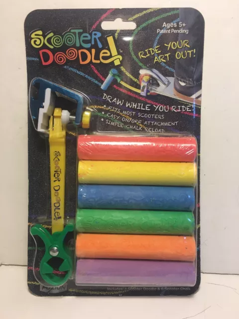 Outdoor Street Sidewalk Art Fat Chalk SCOOTER DOODLE Attachment Holder~NEW!
