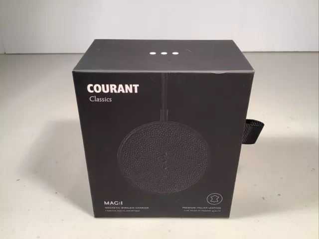 Magnetic Wireless Charger MAG:1-Courant Premium Leather Classics Black New-NIP!!