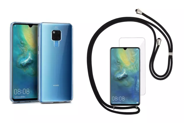 Funda Silicona Gel TPU Colgante Cordon Transparente Para Huawei Mate 20X