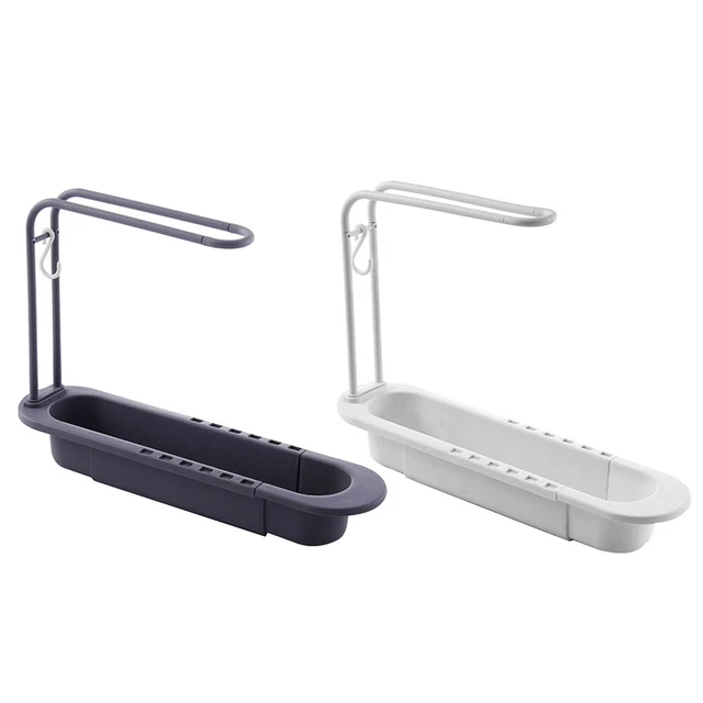 Scaffale lavandino telescopico barra asciugamani spugna scarico scaffale portaoggetti cesti da cucina