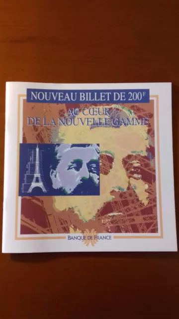 Livret Banque De France Documentation Billet 200 Frs Eiffel