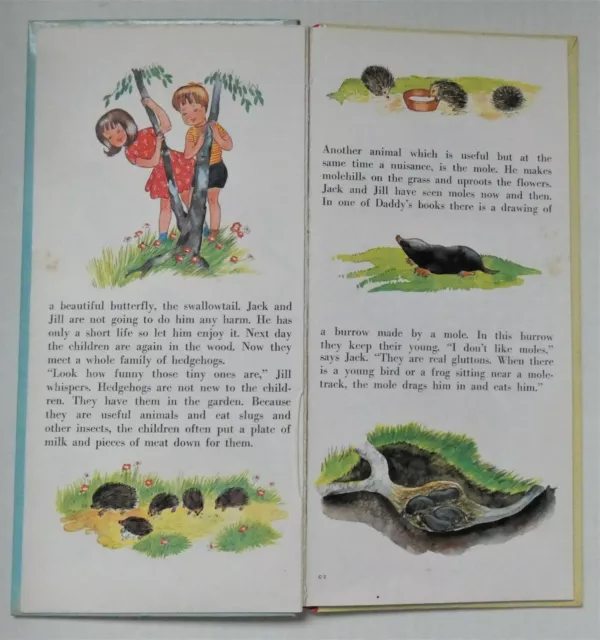 vintage hardback book JACK & JILL IN THE WOODS Big story Book W Schermele 1960's 3