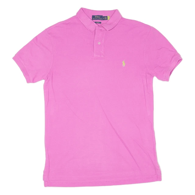 POLO RALPH LAUREN Slim Fit Polo Rosa Maniche Corta Uomo M