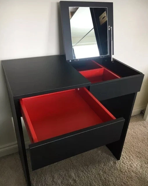 IKEA BRIMNES BROWN Black Dressing Vanity Table Mirror Storage Discontinued Desk 40.00 - PicClick UK IKEA BRIMNES BROWN Black Dressing Vanity Table Mirror Storage Discontinued Desk 40.00 - PicClick UK