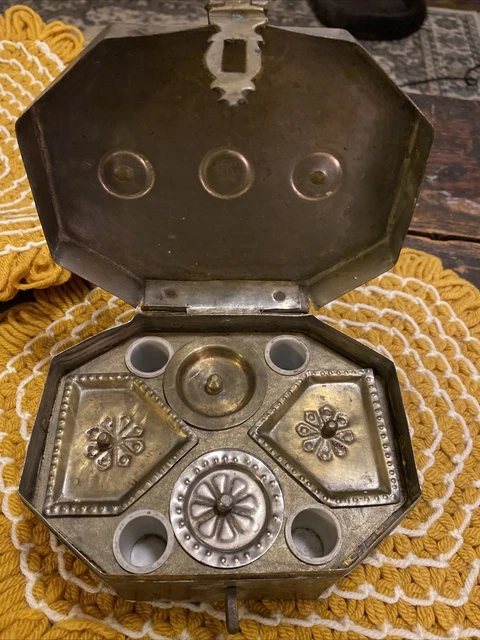 Vintage Hand Crafted Original Unique Metal Betel Nut Box Collectible