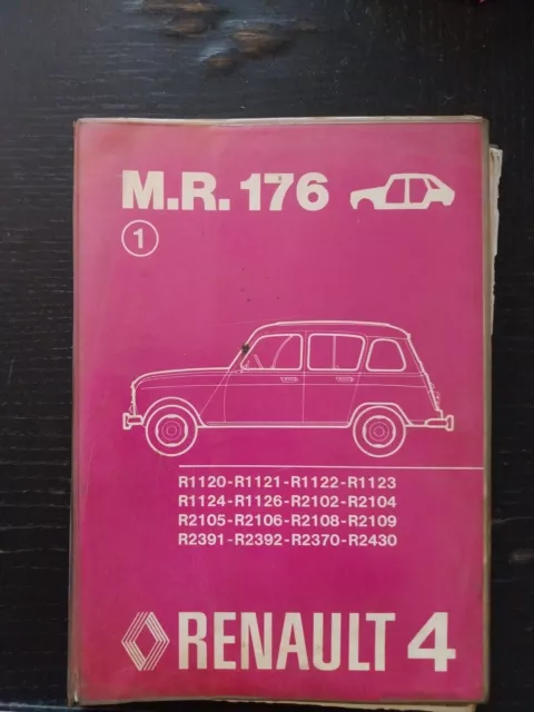 Manuel reparation Carrosserie MR 176 Renault 4 R4 1975 Revue Technique R4L